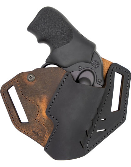 Versacarry Revolver Holstr Owb - Rh S&w J Frames 2" Brown-black