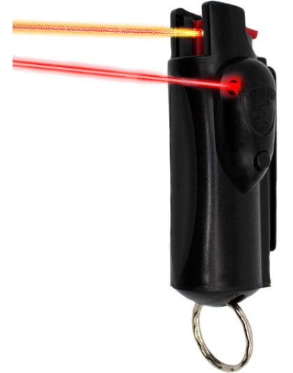 Guard Dog Accufire Pepper Spry - W- Laser Sight & Keychain Blk