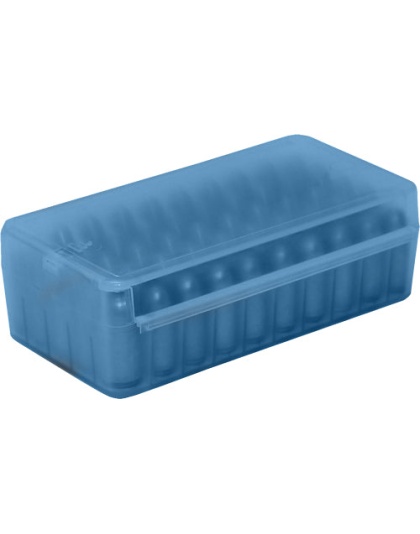 Mtm Ammo Box 9mm Luger-.380acp - 50-rounds Side Slide Cl Blue