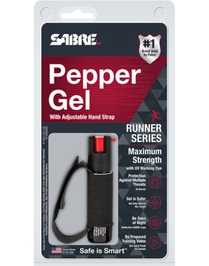 Sabre Red Pepper Gel Spray The - Runner Hand Strap 22gr Black