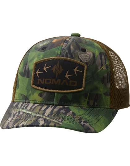 Nomad Camo Turkey Trucker Hat - Mossy Oak Shadowleaf Adjstbl