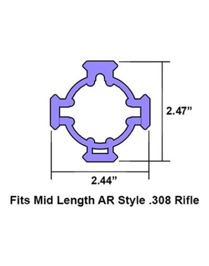 Utg Rail Picatinny Sw M&p10 - 2-pc Drop-in Mid-length