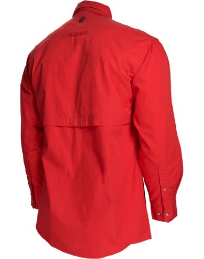 Beretta Shooting Shirt Large - Long Sleeve Cotton Red<