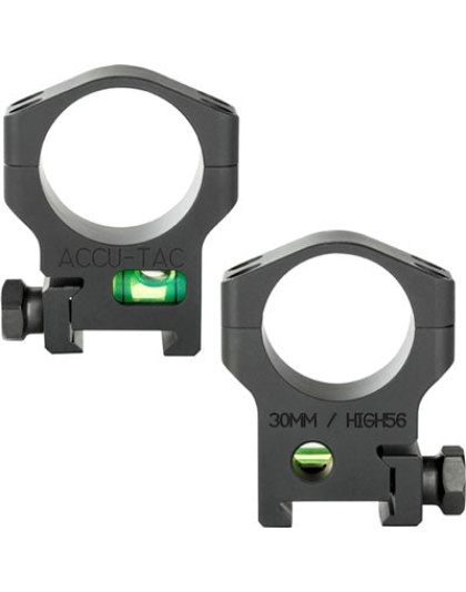 Accu-tac 30mm Scope Rings - Steel Flat Black