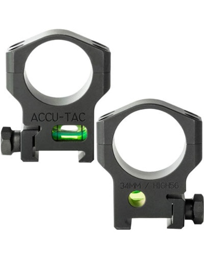 Accu-tac 34mm Scope Rings - Steel Flat Black