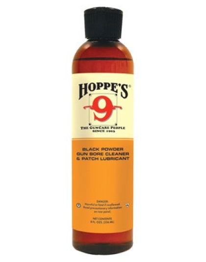 Hoppes #9+ Blackpowder Solvent - And Patch Lube 8oz. Sq.bottle