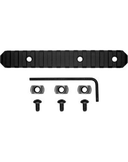 Grovtec Rail Section M-lok - 6" 15 Slot Aluminum Black