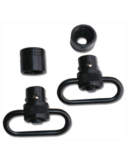 Grovtec Push Button Swivel Set - Black 1" 2-pack