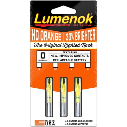 Lumenok Lighted Nock - Gt-series Hd Orange 3pk