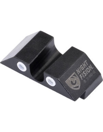 Night Fision Tritium White Dot - "u" Rear Glock Sight Set