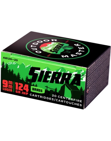 Sierra Ammo Outdoor Master - 9mm 124gr Jhp 20-pack