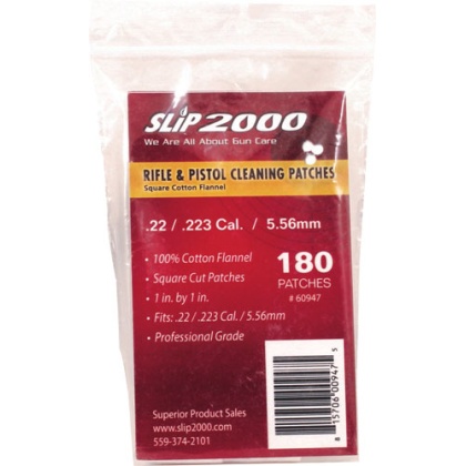 Slip 2000 Cleaning Patches 1" - Square .22 Caliber 180-pack