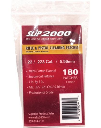 Slip 2000 Cleaning Patches 1" - Square .22 Caliber 180-pack