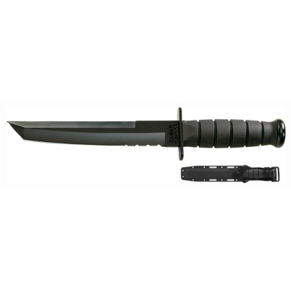 Ka-bar Tanto Knife - 8" W-plastic Sheath Black