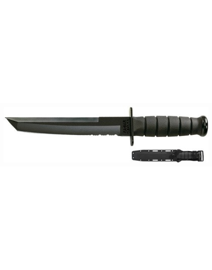 Ka-bar Tanto Knife - 8" W-plastic Sheath Black