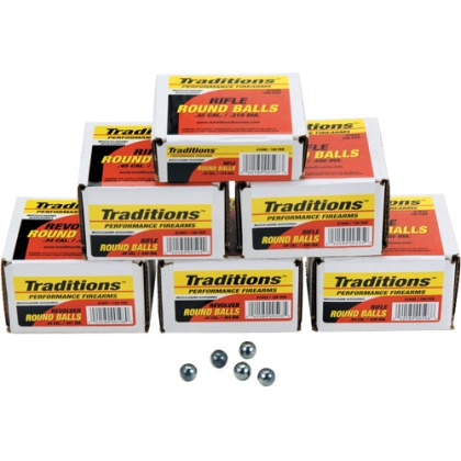 Traditions Bullets Revolver - Roundball .44cal .4516 100pk