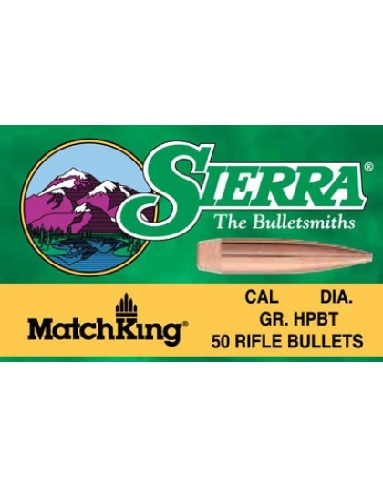 Sierra Bullets .30 Cal .308 - 190gr Hp-bt Match 100ct