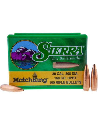 Sierra Bullets .30cal .308 - 168gr Hp-bt Match 100ct