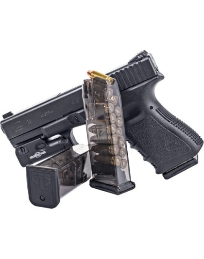 Ets Magazine Glock 19 9mm 15rd - Translucent Fits 19-26