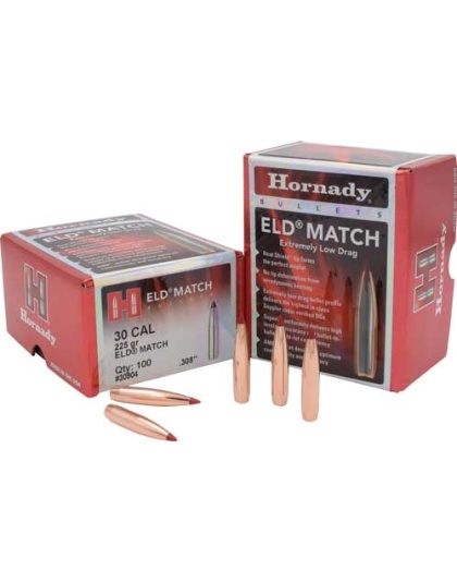 Hornady Bullets 30cal .308 - 225gr. Eld-match  100ct