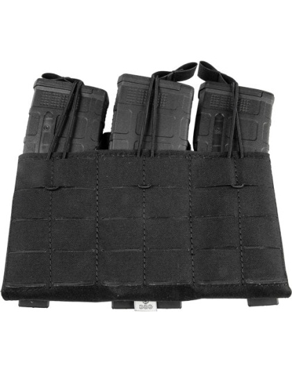 Grey Ghost Triple Mag Panel - 5.56 Mag Pouch Laminate Black