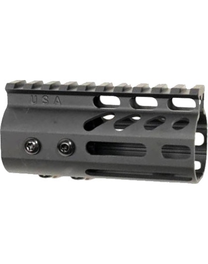 Guntec Ultra Light Handguard - 4" M-lok Black