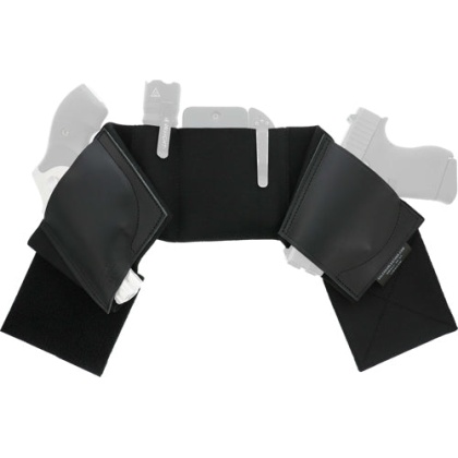 Galco Underwrap Blk Belly Band - 2 Leather Holsters Lrg 42-46