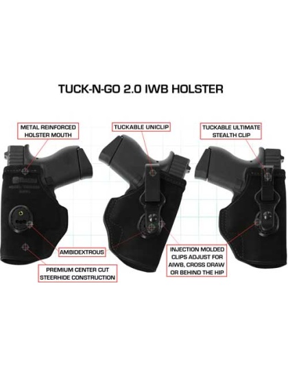Galco Tuck-n-go Itp Holster - Ambi Lther Sig P238 Black