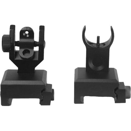 Je Flip-up Front-rear Ar15 - Sight Aluminum Black