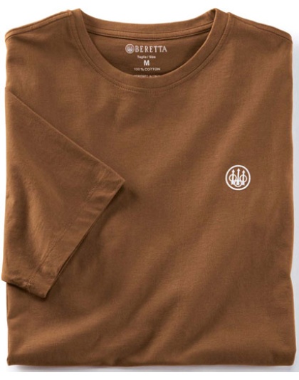 Beretta T-shirt Usa Logo - Medium Tobacco Brown