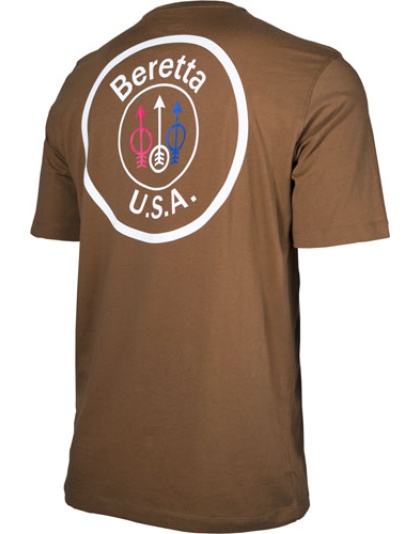 Beretta T-shirt Usa Logo - Medium Tobacco Brown