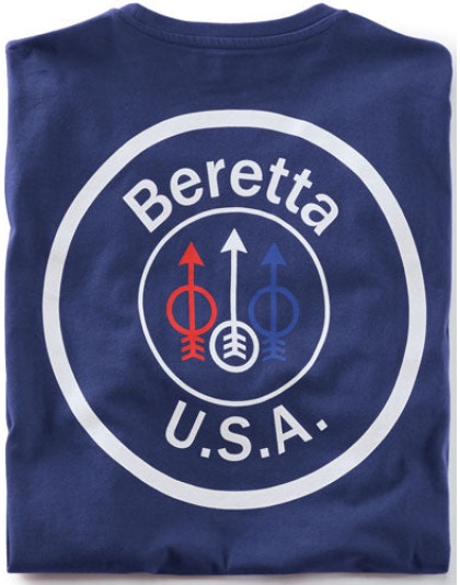 Beretta T-shirt Usa Logo - Large Navy Blue