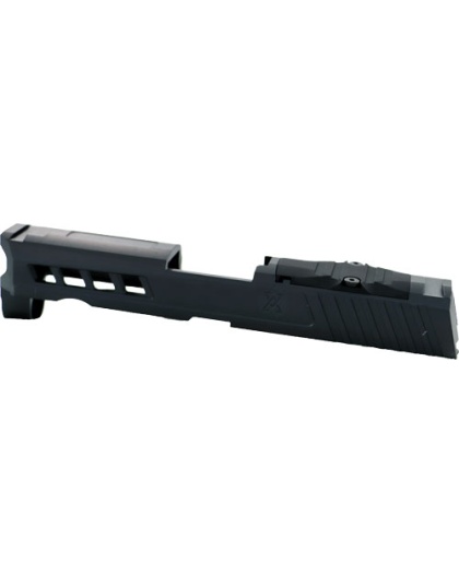 True Precision Sig P320c Slide - W-rmr Cut & Plate Black Dlc