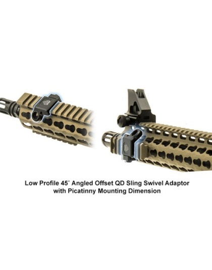 Utg Swivel Adaptor Offset - Picatinny Accepts Qd Swivels