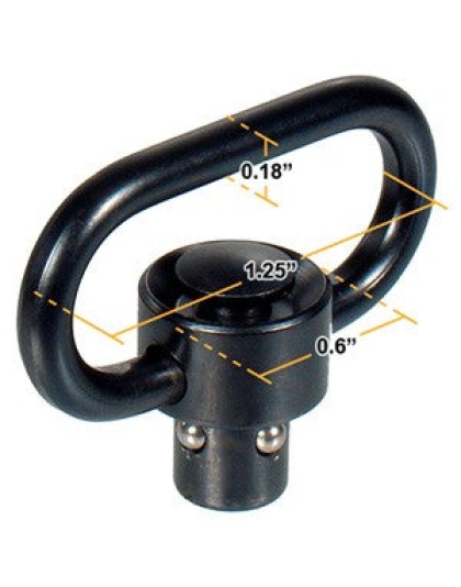 Utg Swivel Qd Push Button - 1.38" Black