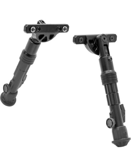 Utg Bipod Recon Flex Keymod - Matte Blk Center H 5.7"-8"