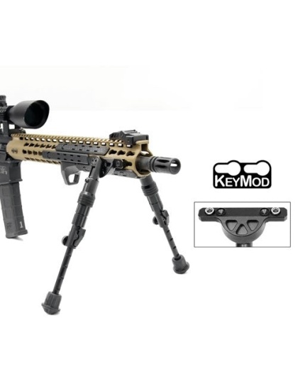 Utg Bipod Recon Flex Keymod - Matte Blk Center H 5.7"-8"
