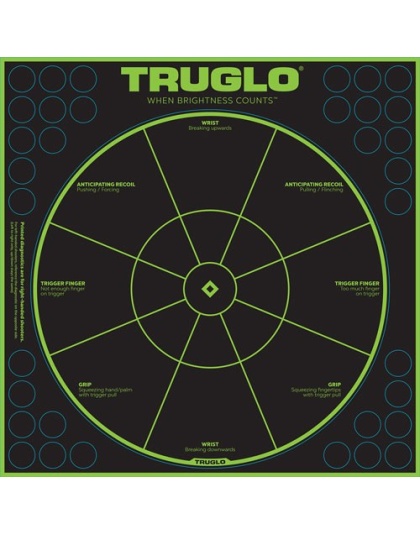 Truglo Tru-see Reactive Target - Handgun Diagnostic 12"x12" 6pk