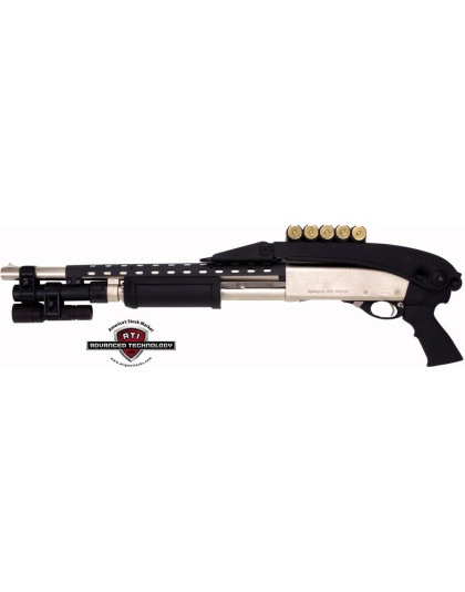 Adv. Tech. Stock Shotgun 12ga. - Pumps Top Folding Black Syn