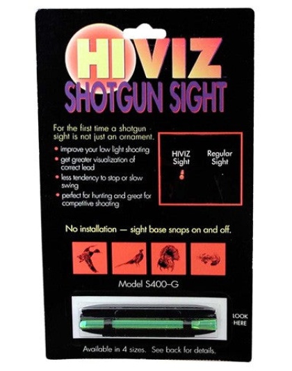 Hiviz Shotgun Front Sight - Magnetic Rib .328-.437" Green