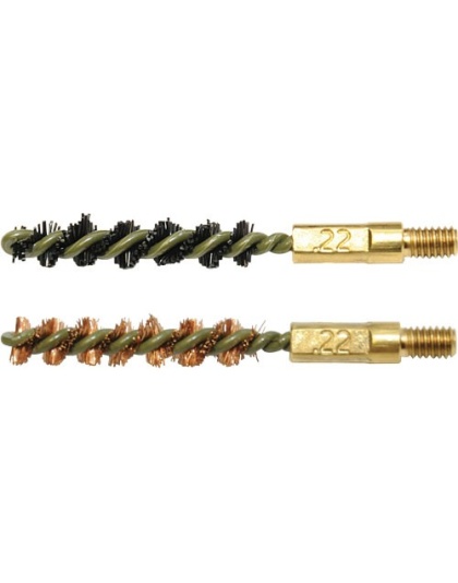 Otis Bore Brush .22 Cal 2-pk - 1-nylon 1-bronze 8-32 Thread