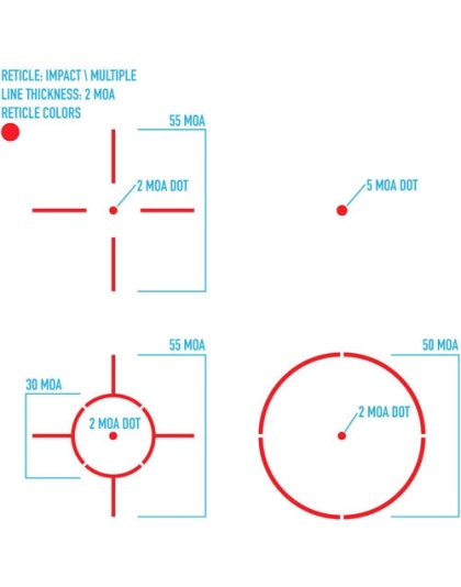 Firefield Impact Xlt Reflex - Qr Multi Reticle Red Dot