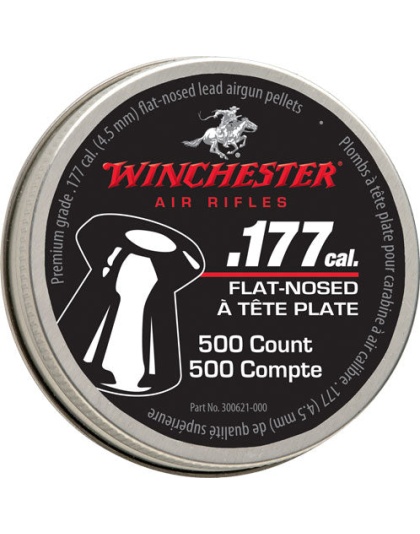 Winchester .177 Flat Pellets - 500 Count Tin 6 Pack Case