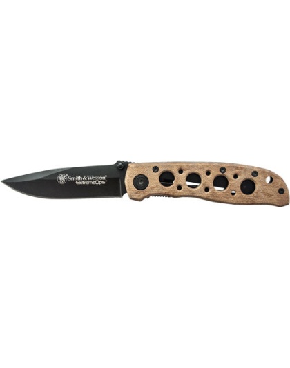 S&w Knife Extreme Ops 3.2" - Blade Black-desert Camo Handle