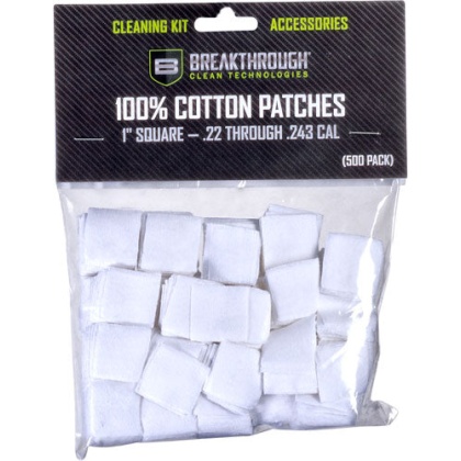 Breakthrough Cleaning Patches - 1" Square .22-.243 200 Pk