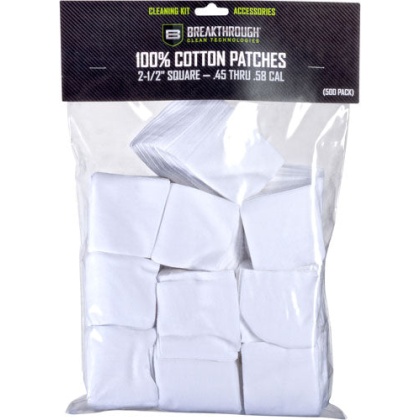 Breakthrough Cleaning Patches - 2 1-2" Square .45-.58 50 Pack