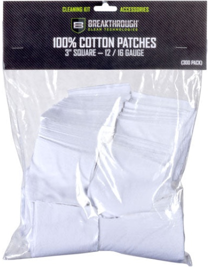 Breakthrough Cleaning Patches - 3" Square .12-.16 Ga 50 Pack