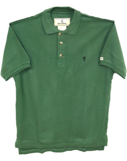 Bg Jr. Short Sleeve Buck Mark - Polo Jr. Large Forest Green<