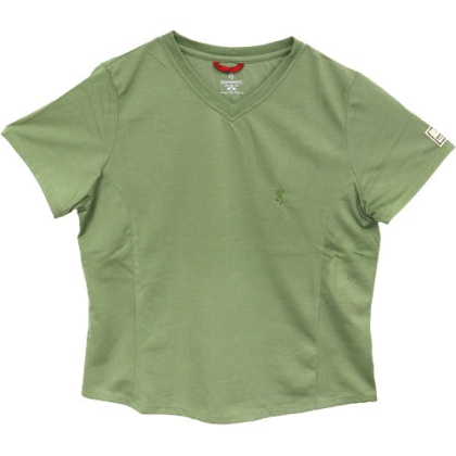 Bg Women's Ss V-neck Perfrmnce - T-shirt X-large Leaf Green<