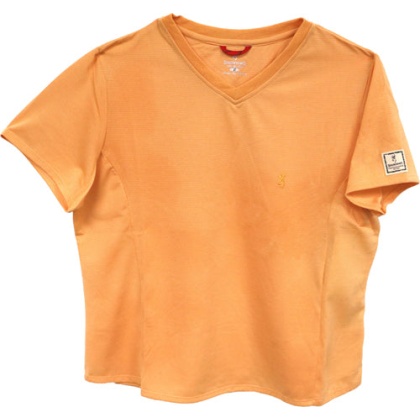 Bg Women's Ss V-neck Perfrmnce - T-shirt Medium Melon<